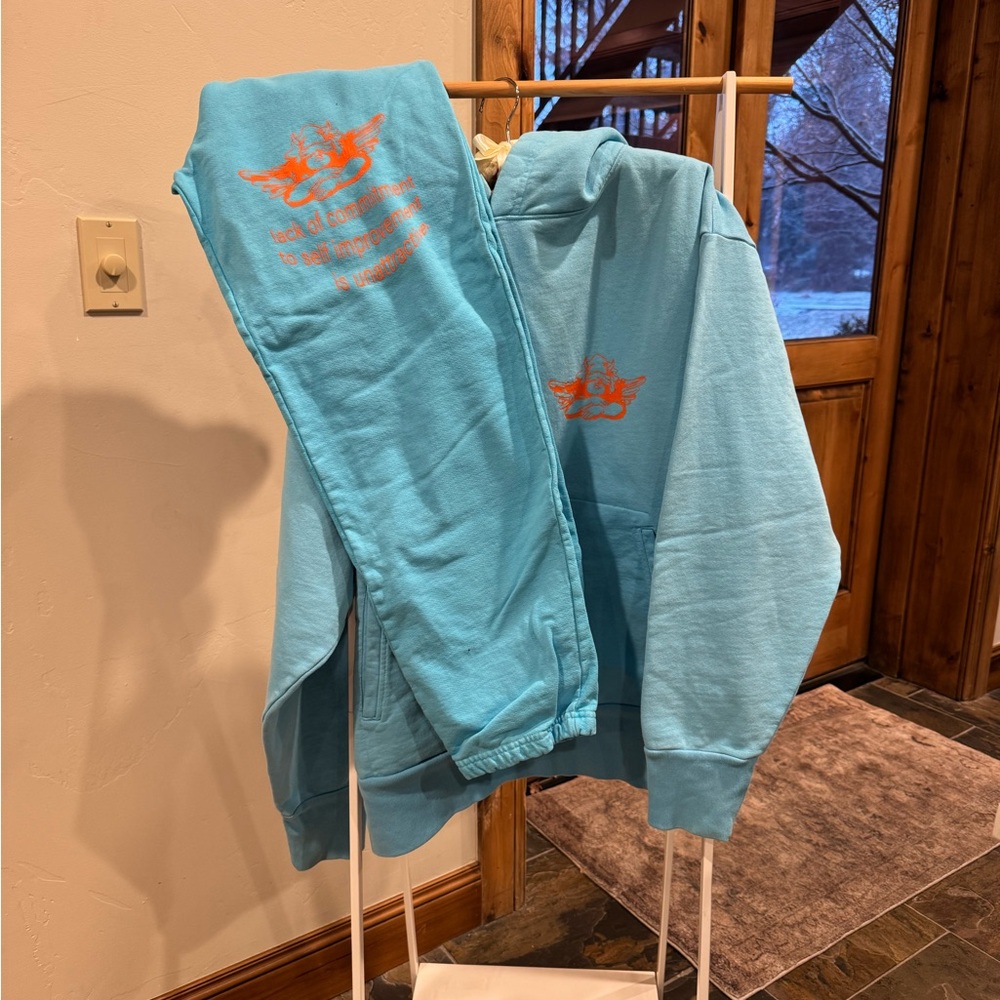 Boys Lie Blue Sweat Pants and Hoodie Set